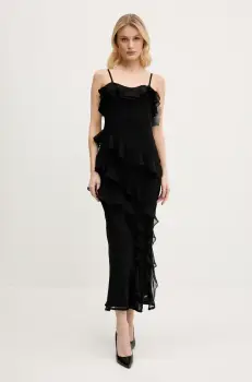 Never Fully Dressed rochie culoarea negru, maxi, mulata, NFDDR1948 imagine
