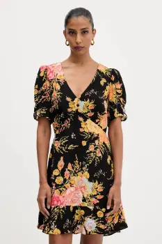 Never Fully Dressed rochie culoarea negru, mini, evazati imagine