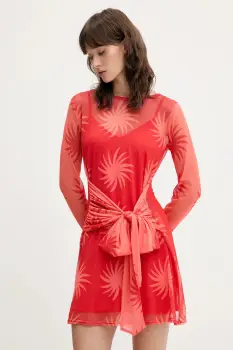 Never Fully Dressed rochie culoarea portocaliu, mini, drept, NFDDR2052 imagine