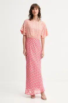 Never Fully Dressed rochie culoarea roz, maxi, drept, NFDDR2090 imagine