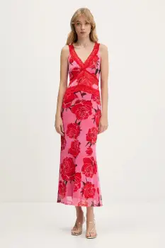 Never Fully Dressed rochie culoarea roz, maxi, evazati, NFDDR2964 imagine