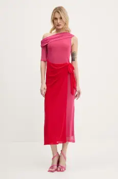 Never Fully Dressed rochie culoarea roz, maxi, mulata, NFDDR1917 imagine