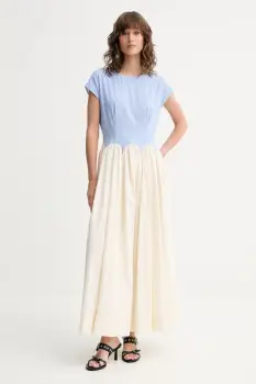 Never Fully Dressed rochie din bumbac Monika maxi, evazati, NFDDR2806 imagine