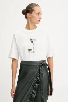 Never Fully Dressed tricou din bumbac culoarea alb, NFDTO1605 imagine