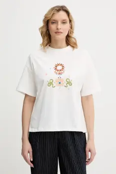 Never Fully Dressed tricou din bumbac Mystical culoarea alb, NFDTO2068 imagine