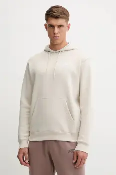 New Balance bluza culoarea bej, cu gluga, uni, MT41511TWF imagine