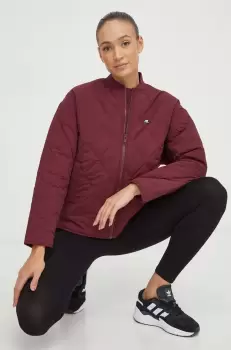 New Balance geaca femei, culoarea bordo, de tranzitie, oversize imagine