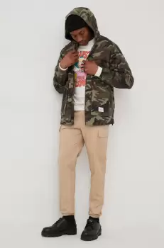 New Balance pantaloni barbati, culoarea bej, cu fason cargo imagine