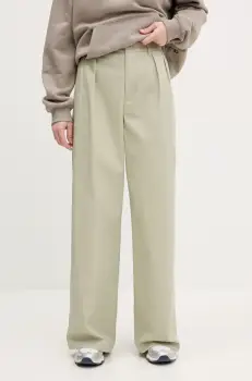 New Balance pantaloni femei, culoarea bej, lat, high waist, WP51538OVN imagine