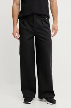 New Balance pantaloni femei, culoarea negru, lat, high waist, WP51538BK imagine