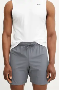 New Balance pantaloni scurti de alergare culoarea gri, MS41283GT imagine