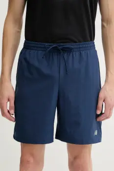 New Balance pantaloni scurti de antrenament culoarea bleumarin, MS41232NNY imagine
