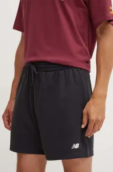New Balance pantaloni scurti French Terry barbati, culoarea negru, MS41520BK imagine