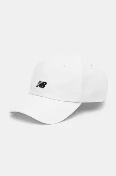 New Balance sapca de baseball din bumbac culoarea alb, neted, LAH51009WT imagine