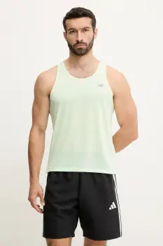 New Balance tricou de antrenament culoarea verde, MT41250MEW imagine