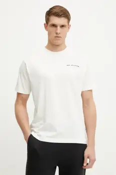 New Balance tricou din bumbac barbati, culoarea bej, uni, MT51507SST imagine