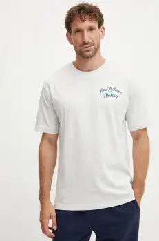 New Balance tricou din bumbac barbati, culoarea gri, melanj, MT43556AHH imagine