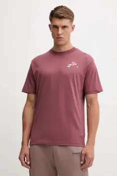 New Balance tricou din bumbac culoarea roz, cu imprimeu, MT53931WAD imagine