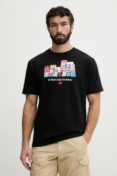 New Balance tricou pentru barbati, din bumbac Boxes imagine