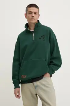 New Era bluza culoarea verde, cu imprimeu, 60564829 imagine