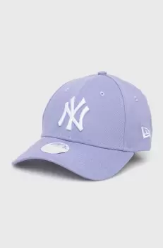 New Era caciula din bumbac culoarea violet, cu imprimeu imagine