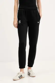 New Era pantaloni de trening culoarea negru, cu imprimeu, 60684417 imagine