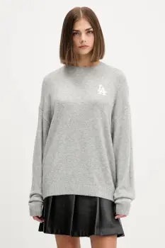 New Era pulover din amestec de lana culoarea gri, light, 60684495 imagine