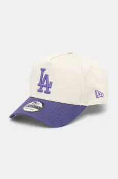 New Era sapca de baseball din bumbac culoarea bej, cu imprimeu, 60595239 imagine