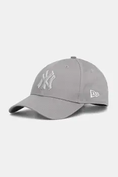 New Era sapca de baseball din bumbac culoarea gri, 60675525 imagine