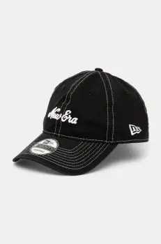 New Era sapca de baseball din bumbac culoarea negru, cu imprimeu, 60595289 imagine