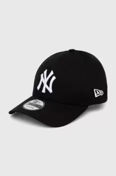 New Era sapca de baseball din bumbac culoarea negru, cu imprimeu imagine