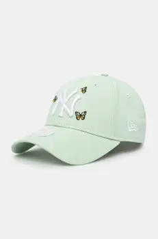 New Era sapca de baseball din bumbac culoarea verde, cu imprimeu, 60595343 imagine