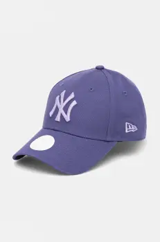New Era sapca de baseball din bumbac culoarea violet, cu imprimeu, 60595490 imagine