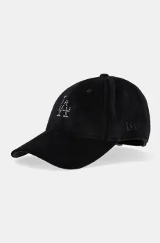 New Era sapca de baseball velur culoarea negru, cu imprimeu, 60595351 imagine