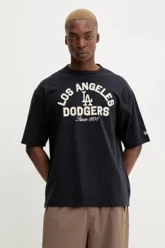 New Era tricou din bumbac culoarea bleumarin, cu imprimeu, 60684331 imagine