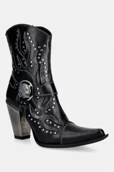 New Rock botine femei din piele NOMADA NEGRO LUX, BOX PLANE, BULL ACERO imagine