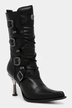 New Rock cizme de piele culoarea negru, cu toc cui, M-9373-S2 imagine