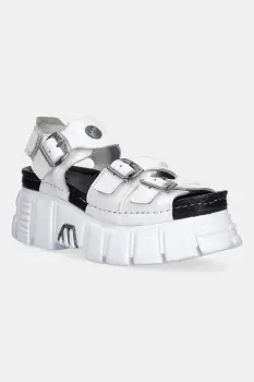 New Rock sandale de piele CHAROL ARRUGADO culoarea alb, M-BIOS101-C3 imagine