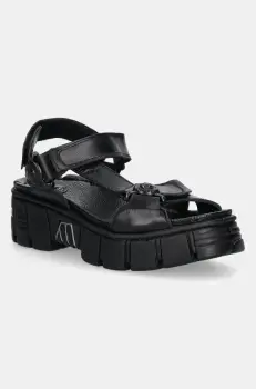 New Rock sandale de piele NOMADA culoarea negru, cu platforma, M-BIOS130-C2 imagine