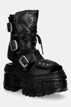 New Rock sandale femei din piele LUXOR NEGRO TANK CASCO NE imagine