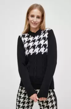 Newland pulover de lana femei, culoarea negru imagine
