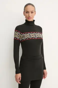 Newland pulover Henriette femei, culoarea negru, cu guler, N46561.145 imagine