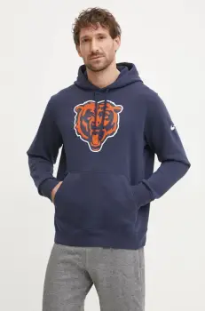 Nike bluza Chicago Bears barbati, culoarea albastru marin, cu gluga, cu imprimeu, NKDK-41L-7Q-N09 imagine