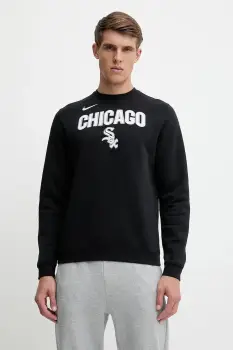 Nike bluza Chicago White Sox culoarea negru, cu imprimeu, NKPU-912Z-RX-LYA imagine
