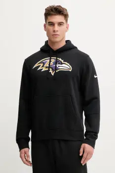 Nike bluza Club Logo Hoodie culoarea negru, cu gluga, cu imprimeu, NKDK-00A-8G-N09 imagine
