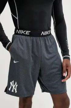 Nike pantaloni scurti de antrenament New York Yankees culoarea gri, 015E-11L5-NK-HVB imagine