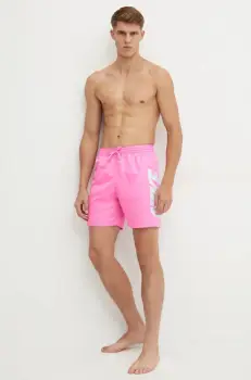 Nike pantaloni scurti de baie Big Block culoarea violet, NESSE521 imagine