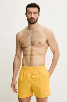 Nike pantaloni scurti de baie culoarea galben, NESSF560 imagine