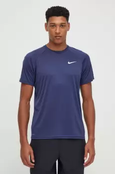 Nike tricou de antrenament culoarea albastru marin, neted imagine
