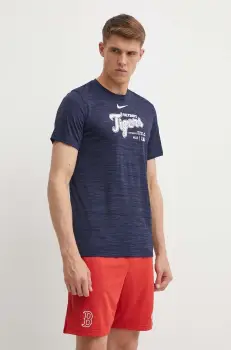 Nike tricou Detroit Tigers barbati, culoarea albastru marin, cu imprimeu imagine
